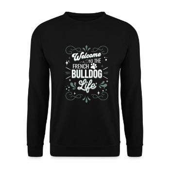 Bouledogue français - Sweat-shirt Unisexe - noir - Devant - Alina (178cm) & Michal (187cm)