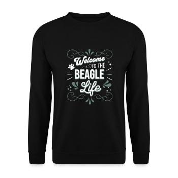 Beagle - Sweat-shirt Unisexe - noir - Devant - Alina (178cm) & Michal (187cm)