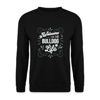 Bouledogue - Sweat-shirt Unisexe - noir - Devant - Alina (178cm) & Michal (187cm)