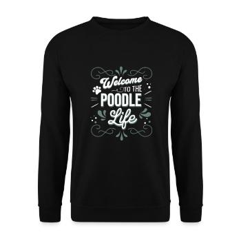 Caniche - Sweat-shirt Unisexe - noir - Devant - Alina (178cm) & Michal (187cm)
