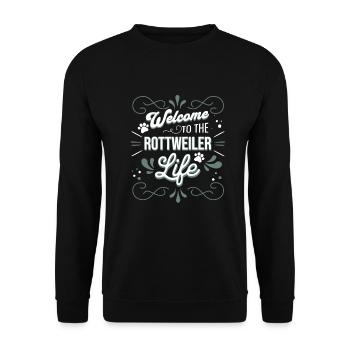 Rottweiler - Sweat-shirt Unisexe - noir - Devant - Alina (178cm) & Michal (187cm)