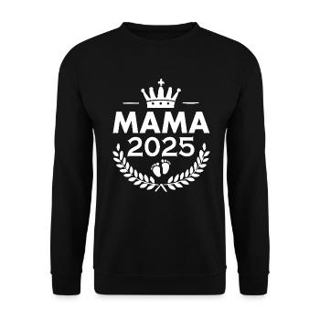 Mama 2025 - Unisex Pullover - Schwarz - Vorne - Alina (178cm) & Michal (187cm)