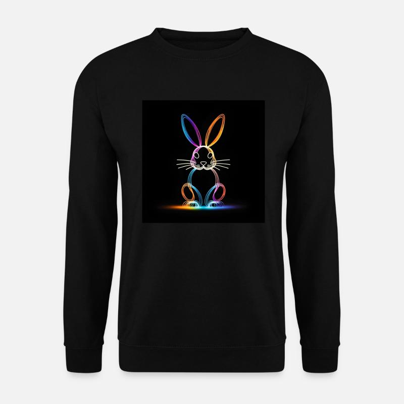 Glowing Rabbit - Unisex Sweatshirt - black