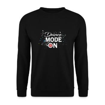 Dance Mode On - cool disco dancing design - Unisex Sweatshirt - black - Front - Alina (178cm) & Michal (187cm)