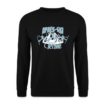 apres ski team - Ski fahren - Winterurlaub -Winter - Unisex Pullover - Schwarz - Vorne - Alina (178cm) & Michal (187cm)