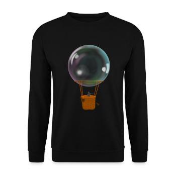 Pilote de ballon, liberté en montgolfière - Sweat-shirt Unisexe - noir - Devant - Alina (178cm) & Michal (187cm)