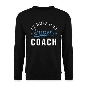 Super coach cadeau Femme coach - Sweat-shirt Unisexe - noir - Devant - Alina (178cm) & Michal (187cm)