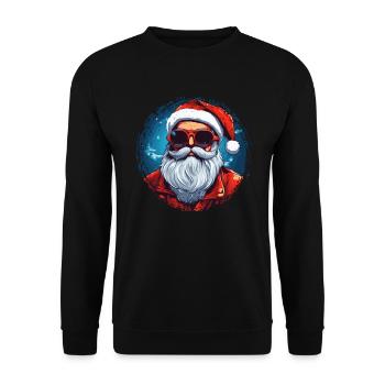 Frohe Weihnachten - Unisex Pullover - Schwarz - Vorne - Alina (178cm) & Michal (187cm)