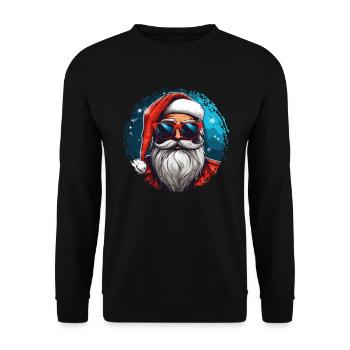Frohe Weihnachten - Unisex Pullover - Schwarz - Vorne - Alina (178cm) & Michal (187cm)