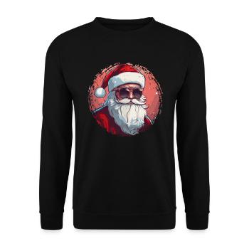 Frohe Weihnachten - Unisex Pullover - Schwarz - Vorne - Alina (178cm) & Michal (187cm)