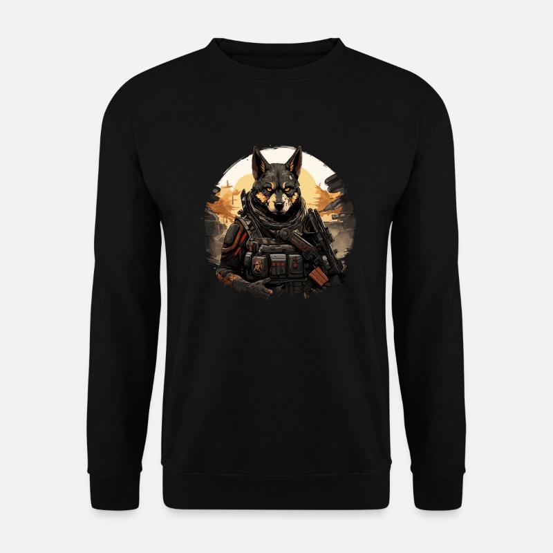 Soldier Dog - Unisex Pullover - Schwarz