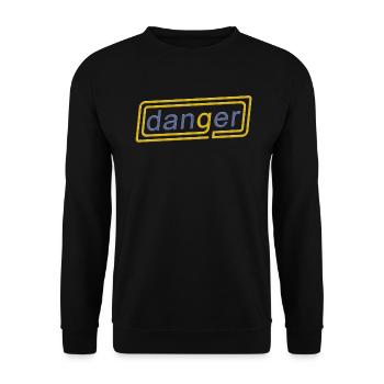 Blue and Yellow Danger - Unisex Sweatshirt - black - Front - Alina (178cm) & Michal (187cm)