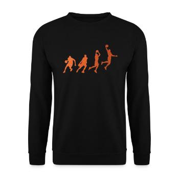 Basketball Player Dunking BasketballEr Silhouette - Unisex Sweatshirt - black - Front - Alina (178cm) & Michal (187cm)