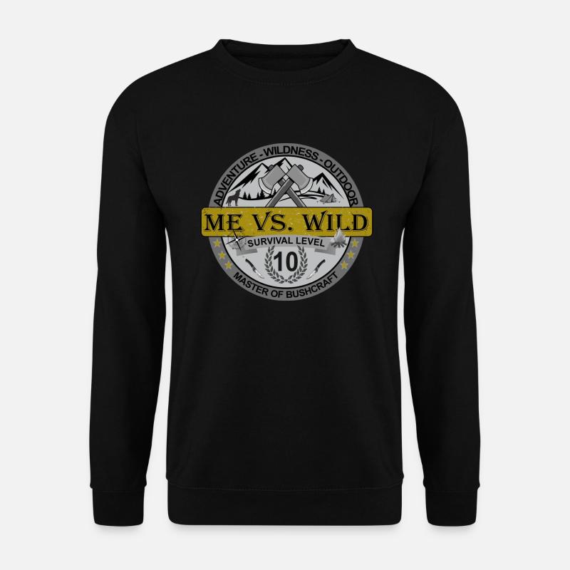 ME VS. WILD - Unisex Pullover - Schwarz