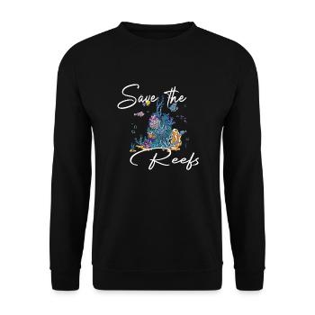 SAVE THE REEFS - Unisex Pullover - Schwarz - Vorne - Alina (178cm) & Michal (187cm)