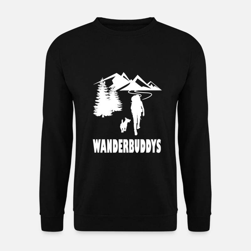 Berge Wandern Hund Bergsteiger design - Unisex Pullover - Schwarz