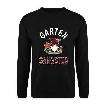 Garten Gangster Gärtner Gärtnerei Design - Unisex Pullover - Schwarz - Vorne - Alina (178cm) & Michal (187cm)