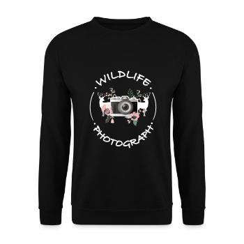 Natur Fotografie Kamera Fotograf Wald Design - Unisex Pullover - Schwarz - Vorne - Alina (178cm) & Michal (187cm)