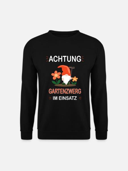 Gartenzwerg Garten Gärtner Zwerge Design - Unisex Pullover - Schwarz