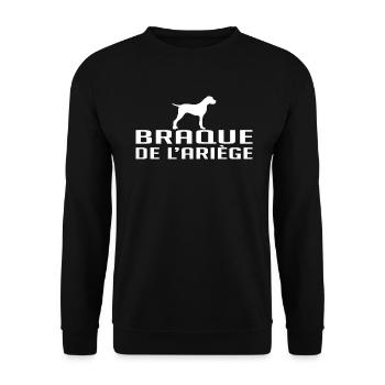BRAQUE DE L ARIÉGE Hunderasse Jagdhunde Wilsigns - Unisex Pullover - Schwarz - Vorne - Alina (178cm) & Michal (187cm)