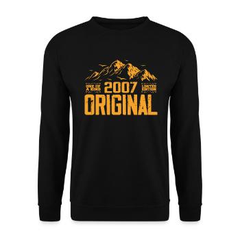Vintage 2007 Geburtstagsgeschenk - Retro 2007 - Unisex Pullover - Schwarz - Vorne - Alina (178cm) & Michal (187cm)