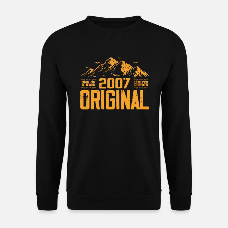 Vintage 2007 Geburtstagsgeschenk - Retro 2007 - Unisex Pullover - Schwarz