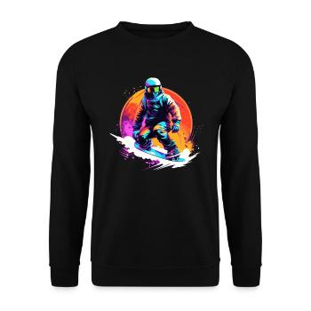 Snowboard ou ski puis après-ski - Sweat-shirt Unisexe - noir - Devant - Alina (178cm) & Michal (187cm)