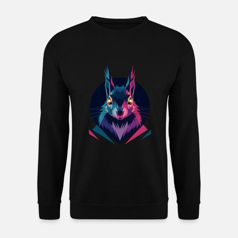 Low-poly Squirrel - Unisex Sweatshirt - black