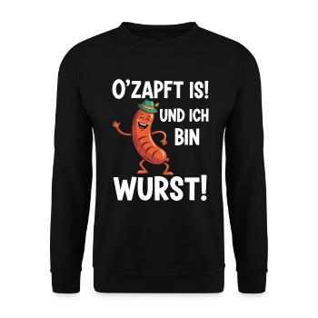 Coole Wurst - Unisex Pullover - Schwarz - Vorne - Alina (178cm) & Michal (187cm)