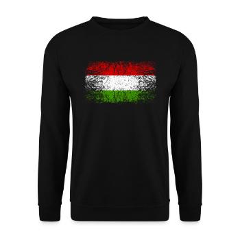 Hongrie 002 dessins ronds - Sweat-shirt Unisexe - noir - Devant - Alina (178cm) & Michal (187cm)