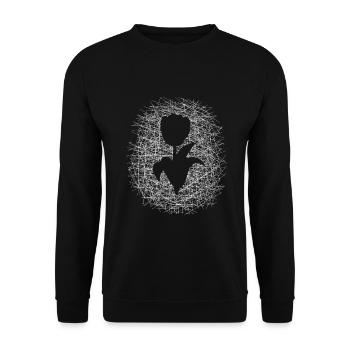 Flower Flower Plant Plant Flora Spring Spring - Unisex Sweatshirt - black - Front - Alina (178cm) & Michal (187cm)