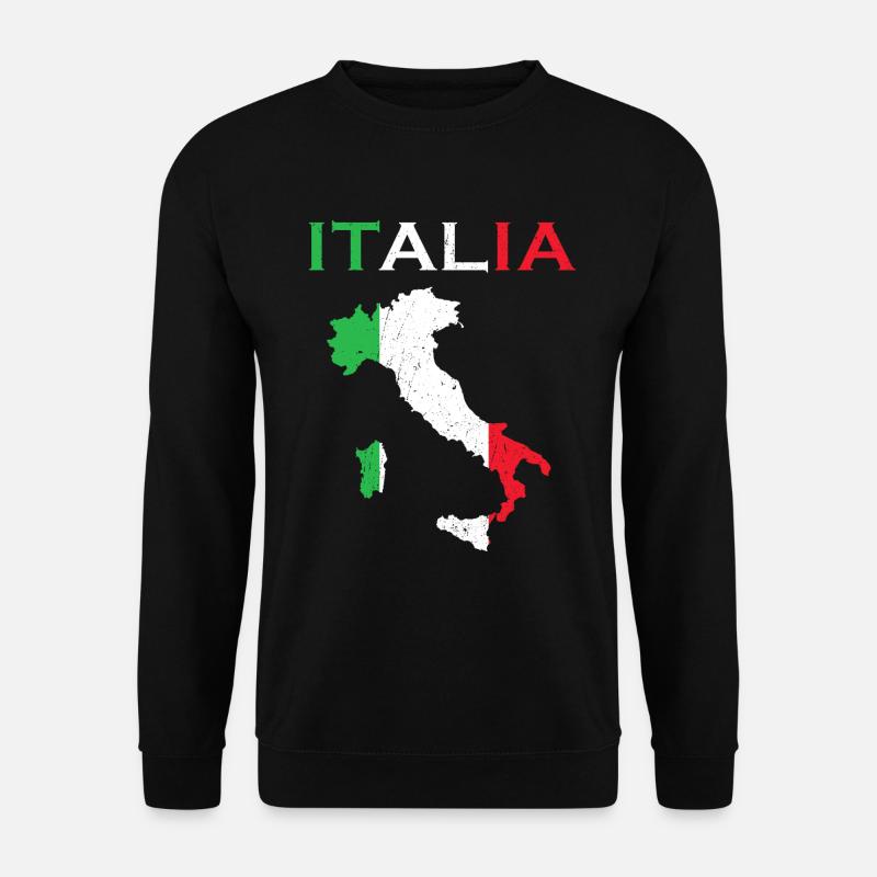 Italia Italien Flagge Italiener - Unisex Pullover - Schwarz