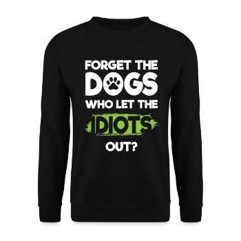 Idiot Work Evil Provocation - Unisex Sweatshirt - black - Front - Alina (178cm) & Michal (187cm)
