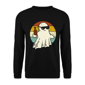 Halloween Beer Spirit Party Costume - Unisex Sweatshirt - black - Front - Alina (178cm) & Michal (187cm)