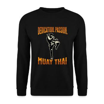Muay Thaï Boxe Muay Thaï - Sweat-shirt Unisexe - noir - Devant - Alina (178cm) & Michal (187cm)