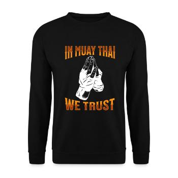 Muay Thai Boxing Muay Thai - Unisex Pullover - Schwarz - Vorne - Alina (178cm) & Michal (187cm)