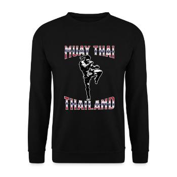 Muay Thaï Boxe Muay Thaï - Sweat-shirt Unisexe - noir - Devant - Alina (178cm) & Michal (187cm)