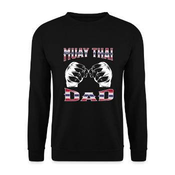Muay Thai Boxing Muay Thai - Unisex Pullover - Schwarz - Vorne - Alina (178cm) & Michal (187cm)