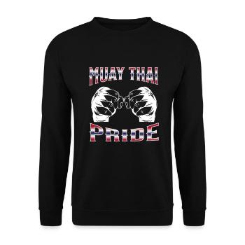 Muay Thaï Boxe Muay Thaï - Sweat-shirt Unisexe - noir - Devant - Alina (178cm) & Michal (187cm)