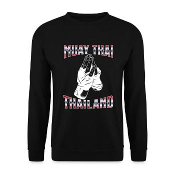 Muay Thai Boxing Muay Thai - Unisex Pullover - Schwarz - Vorne - Alina (178cm) & Michal (187cm)