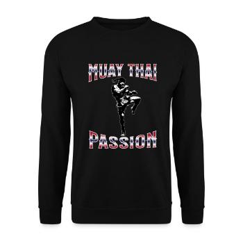 Muay Thai Boxing Muay Thai - Unisex Sweatshirt - black - Front - Alina (178cm) & Michal (187cm)