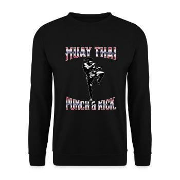 Muay Thaï Boxe Muay Thaï - Sweat-shirt Unisexe - noir - Devant - Alina (178cm) & Michal (187cm)