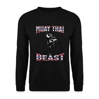 Muay Thai Boxing Muay Thai - Unisex Sweatshirt - black - Front - Alina (178cm) & Michal (187cm)