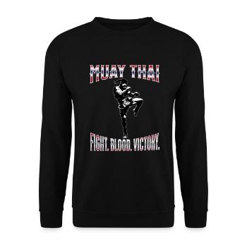 Muay Thaï Boxe Muay Thaï - Sweat-shirt Unisexe - noir - Devant - Alina (178cm) & Michal (187cm)