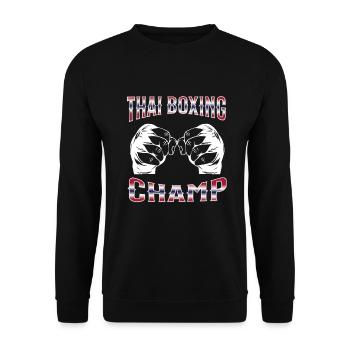 Muay Thaï Boxe Muay Thaï - Sweat-shirt Unisexe - noir - Devant - Alina (178cm) & Michal (187cm)