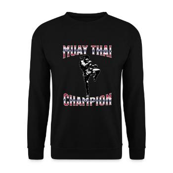 Muay Thaï Boxe Muay Thaï - Sweat-shirt Unisexe - noir - Devant - Alina (178cm) & Michal (187cm)