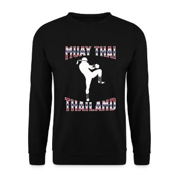 Muay Thai Boxing Muay Thai - Unisex Pullover - Schwarz - Vorne - Alina (178cm) & Michal (187cm)