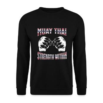 Muay Thaï Boxe Muay Thaï - Sweat-shirt Unisexe - noir - Devant - Alina (178cm) & Michal (187cm)