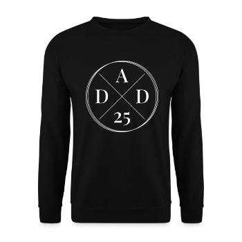 Dad 25 Baby Vater Vatertag Geschenk Papa 2025 - Unisex Pullover - Schwarz - Vorne - Alina (178cm) & Michal (187cm)