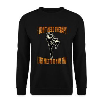Muay Thai Boxing Muay Thai - Unisex Pullover - Schwarz - Vorne - Alina (178cm) & Michal (187cm)